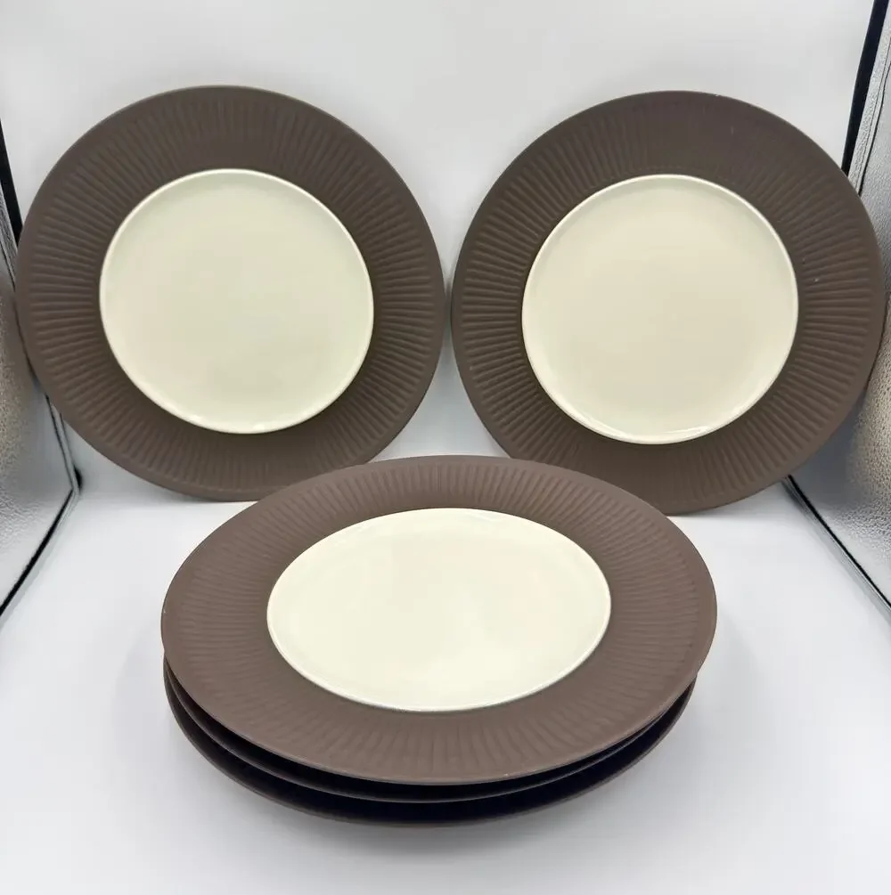 Dansk Denmark IHQ Jens Harald Quistgaard’s ‘Fluted Flamestone’ 5 Dinner Plates